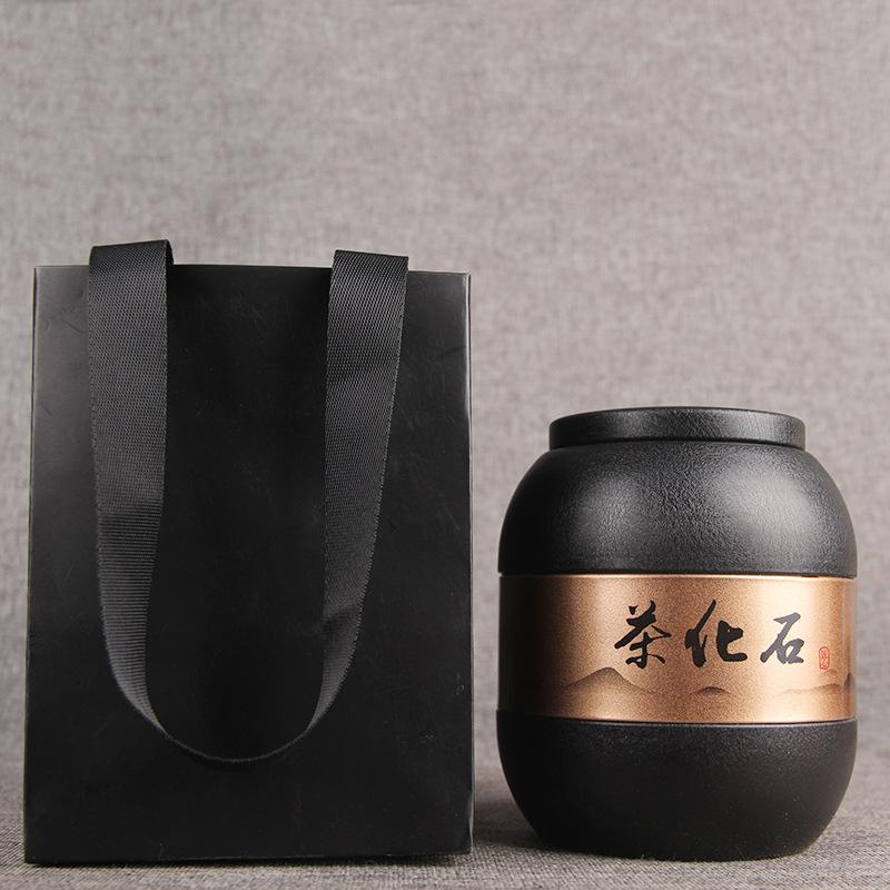 Chá Pu-erh Fragrância Glutinosa Madura Chá Fossilizado 500g Lata Chá Presente Yunnan