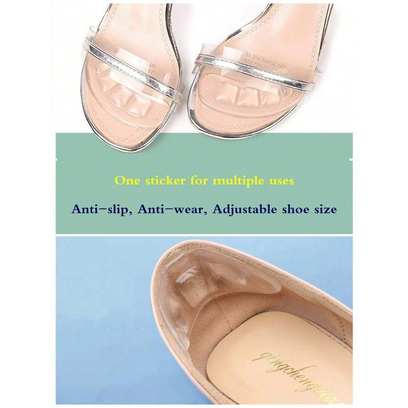 Anti-Slip Insoles For High Heels, Sandals, Loafers, Silicone Gel Heel & Forefoot Pads, Heel Liners, Insoles For Foot Care