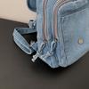 Vintage Solid Color Denim Backpack Large Capacity Multifunctional Chest Bag