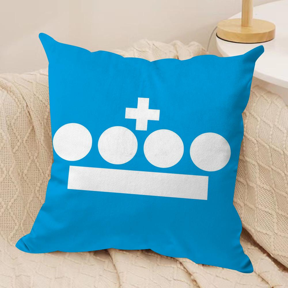 Netherlands Klm R-Royal Dutch Airline Cushion Cover Silky Short Plush Invisible Zipper Dustproof Sofa Pillow Case For Home Decor