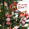 2/4Pcs Cartoon Red Plastic Christmas Ornaments, Xmas Tree Hanging Pendants, Holiday Decorations for Home, Bar, Shop, Wedding & Party