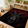 Satanic Black Goat Ritual Rectangular Rug Soundproof Noisereducing Carpet For Living Room Hallway Balcony Home Party Decor Halloween Gift