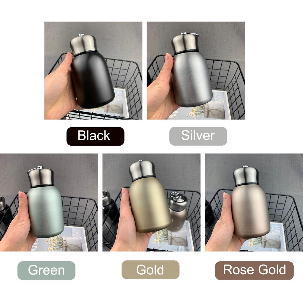 Leakproof Portable Modern Thermal Drinking Bottle MIni Lightweight Stainless Steel Water Bottle for Kids Men Women Home Office School 300ml/10oz