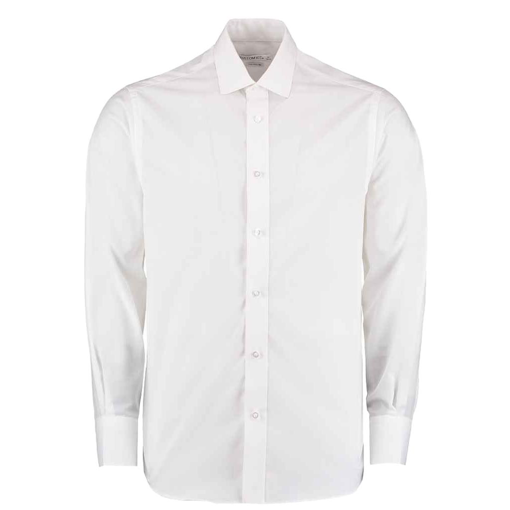 Kustom Kit Mens Poplin Tailored Long-Sleeved Shirt