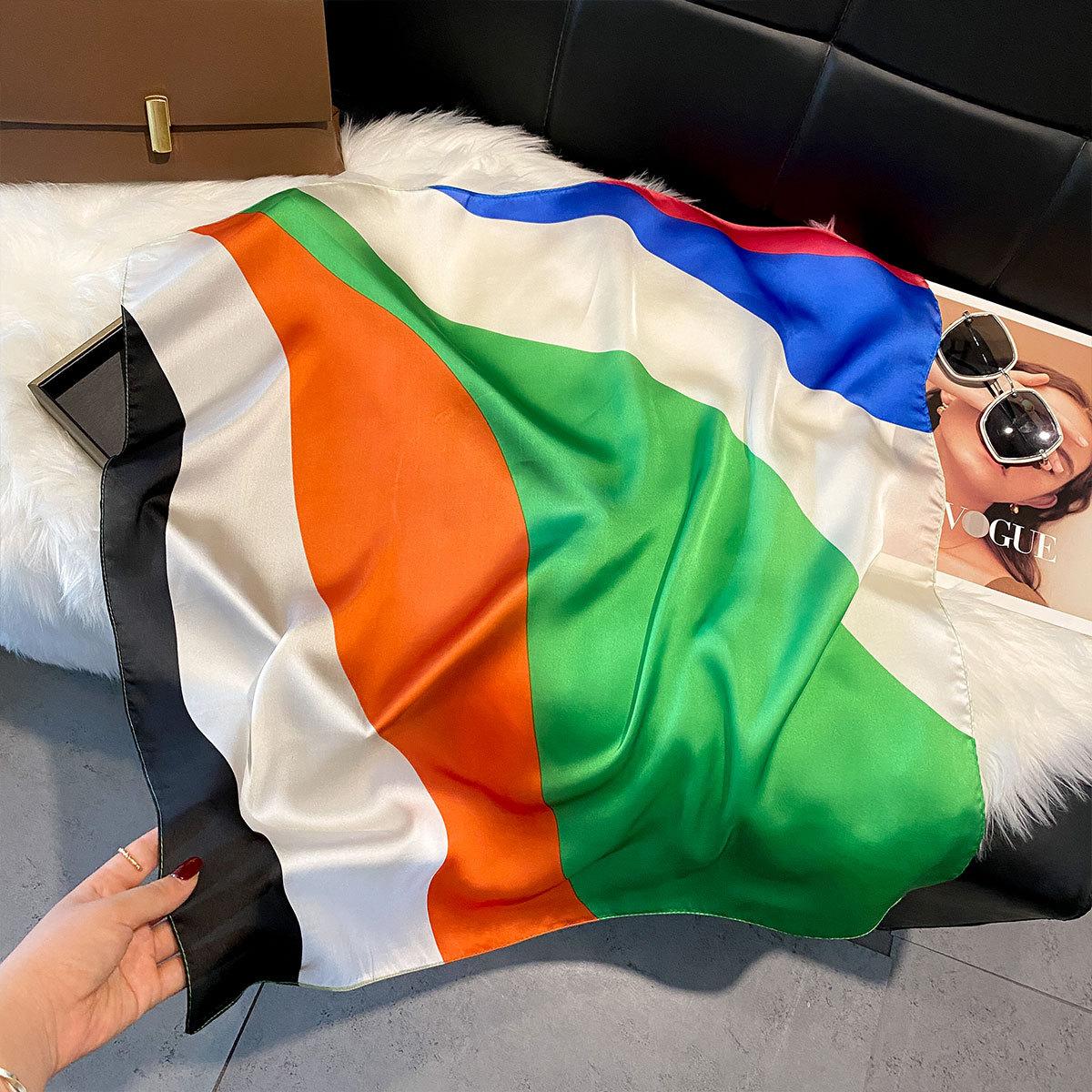 

Универсальный модный шелковый платок 70х70 см, профессиональный платок, шелковый платок, платок для весны и лета, платок с характером, простой шелковый платок 70-70