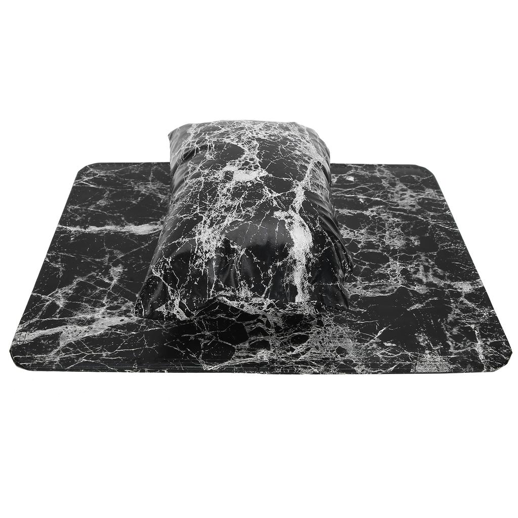 Marbling Nail Art Hand Pillow PU Leather Washable Folding Table Pad Hand Rest Mat