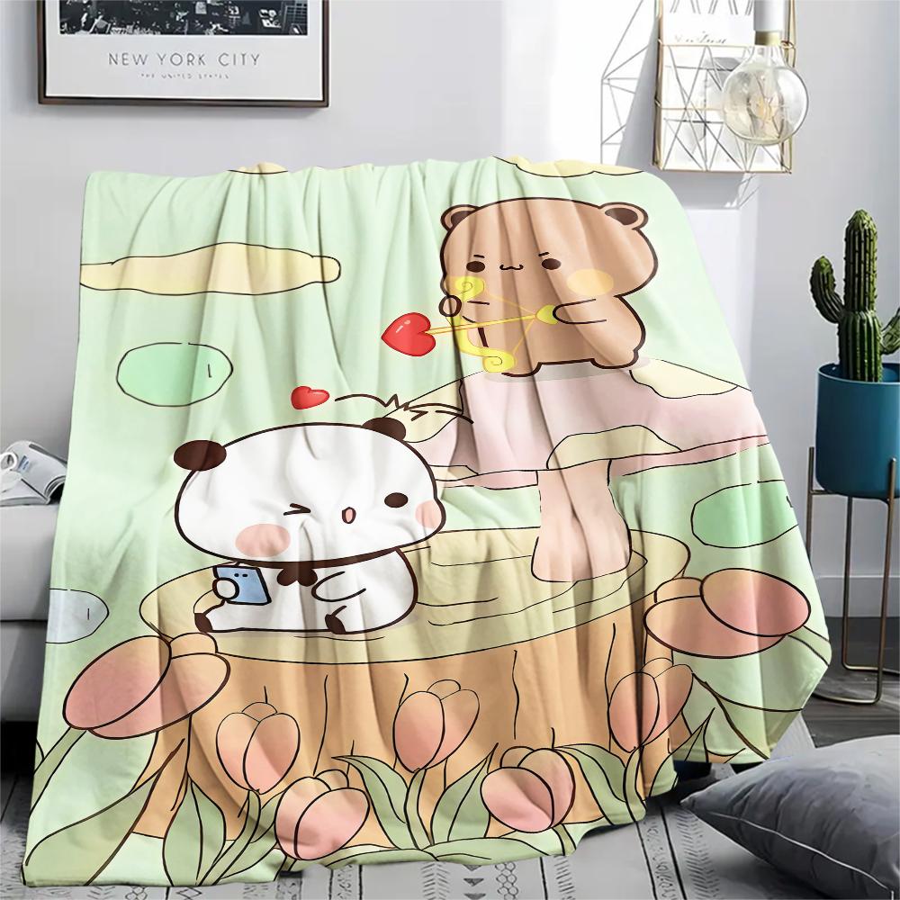 1Pc Bubu Dudu Print Flannel Blanket, High quality Comfortable for All Seasons, Home Decor, Warmth and Comfort, Perfect for Christmas Gifts