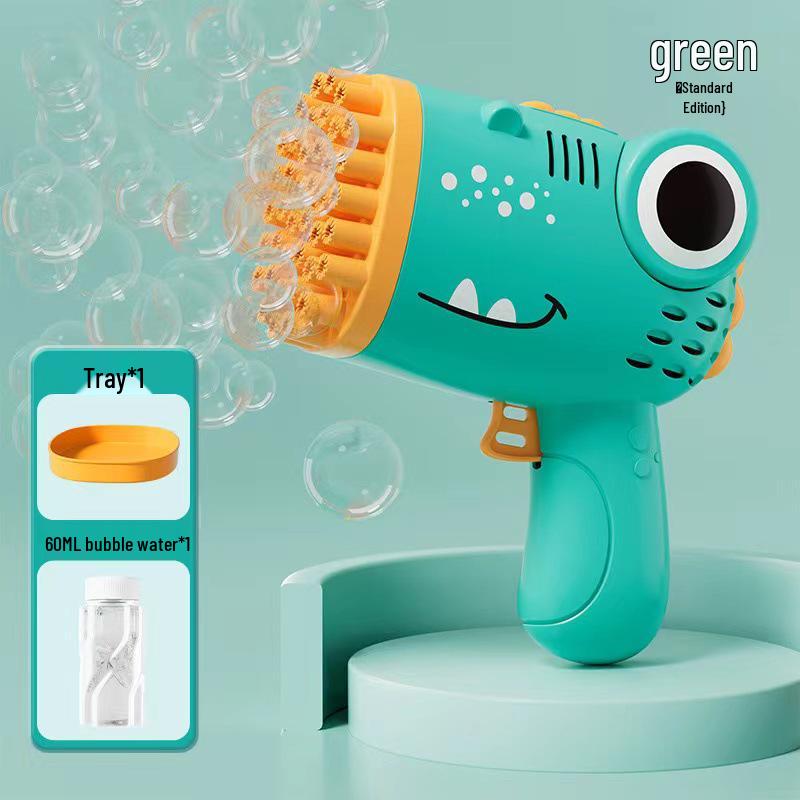 Cross 29-Hole Airplane Bubble Machine Kids' Toy - Multi-Hole Gatling Bubble Gun with Lights