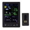 Weather Stations Wireless Indoor Outdoor Color Display Black 3 Channels Regulable Backlight Clock