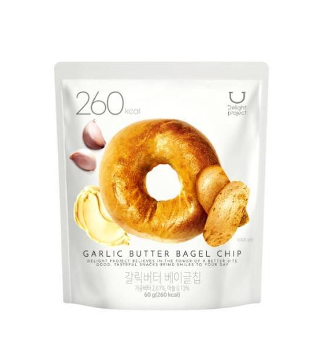 Delight Project Bagel Chips 7 Flavors – Garlic Butter, Honey Butter, Choco Cinnamon, Real Pizza, Apple Coco Soboro, Corn Soup, Cream Soup