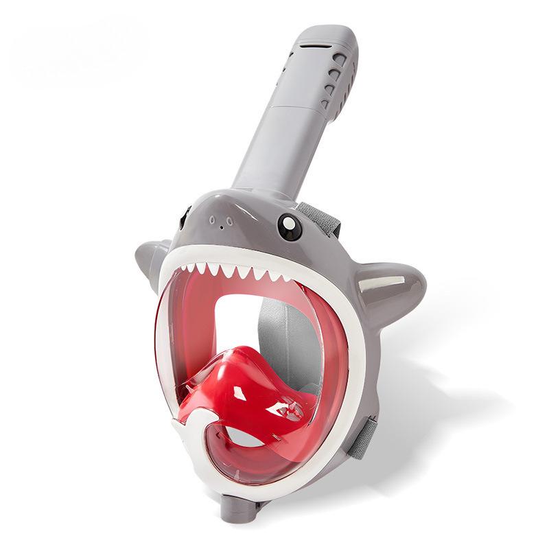 Kids Snorkel Mask Full Face Snorkeling Gear for Children Diving Mask with 180°Panoramic View Anti-Fog and Anti-Leak Snorkel Set for Swimming