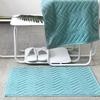 Corrugated Cotton Bath Mat Shower Room Wipe Feet Towel Water Absorb Thicker Bathroom Carpet Rugs Home Hotel Bath Tub Floor Mat