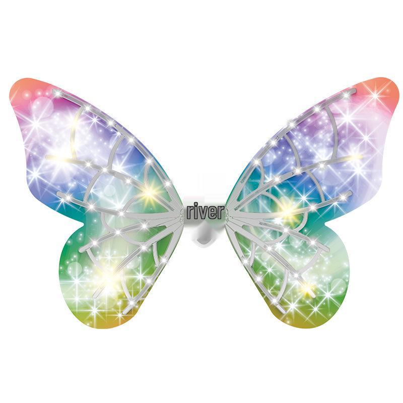 Children's Luminous Angel Feather Wings - Electric Butterfly Back Decoration for Girls' Birthdays