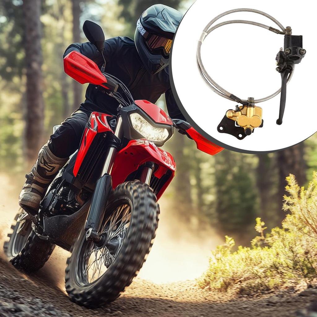 Front Brake Assembly Caliper Master Cylinder Sturdy High Performance Brake Accessories Replacement for 110 -125cc Pit Dirt Bikes