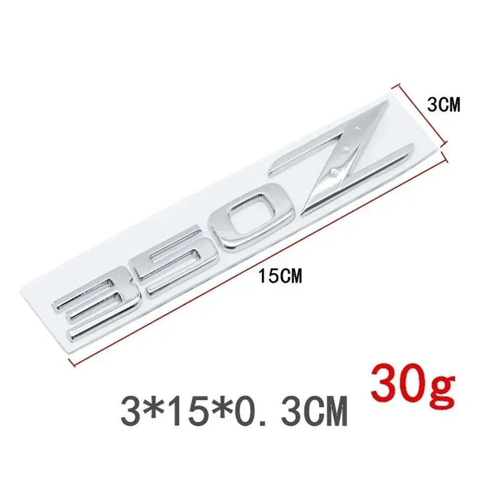 Letter Rear Trunk Emblem Badge for 350Z 370Z Z Z3 Z34 Car Correction Sticker Decal 3D Metal (Black 350Z)