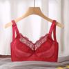 Underwear Women's Full Cup with Steel Ring On The Support To Prevent Sagging Large Size Chest Small Summer Ultra-thin Bra