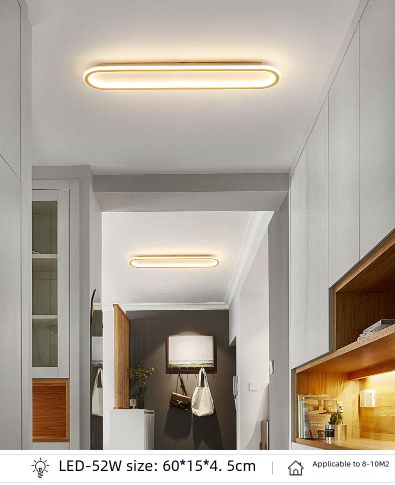 2024 Modern Long Strip Ceiling Light for Hallway, Bedroom, Dining Room, Balcony, Walk-in Closet, and Staircase