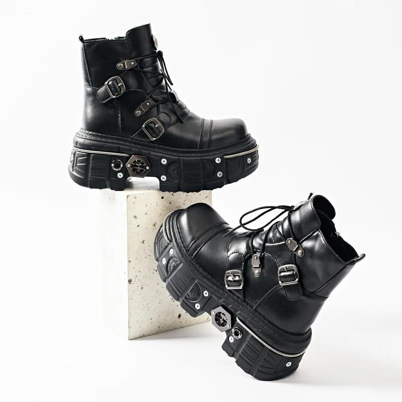 Platform New European And American Style Goth Style Locomotive Platform Sneakers Punk Boots Women