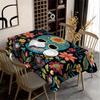 Mexican Sugar Skull Rectangle Table Cloth for Table Decor Kitchen Dining Waterproof Reusable Tablecloth for Tables Dining Room