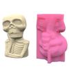 Skull Man Gypsum Silicone Mold Diy Succulents Concrete Flower Pot Vase Plaster Cement Mold Clay Mold Candle Holder Mold