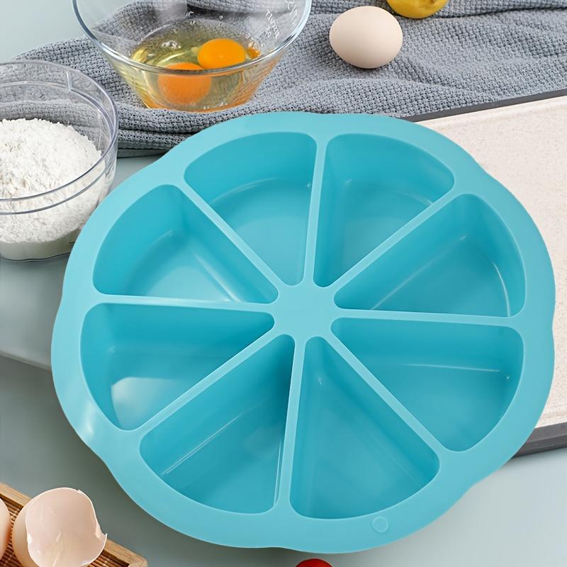 1pc Silicone Triangle Cake Mold - Non-stick, 8-hole Baking Pan, Suitable for Brownies, Muffins, Cupcakes, Etc.- Perfect for Weddings, Holidays