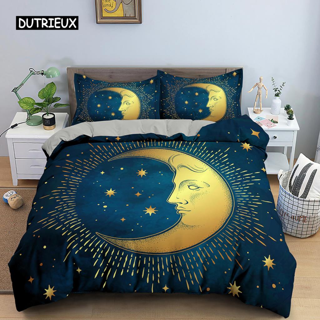 

Divination Design Quilt Cover Package Single Size Queen Dimension King Size Size Quilt Cover Gentle Microfiber Fabric Sun and Moon Design Mandala EU single(135x200cm)