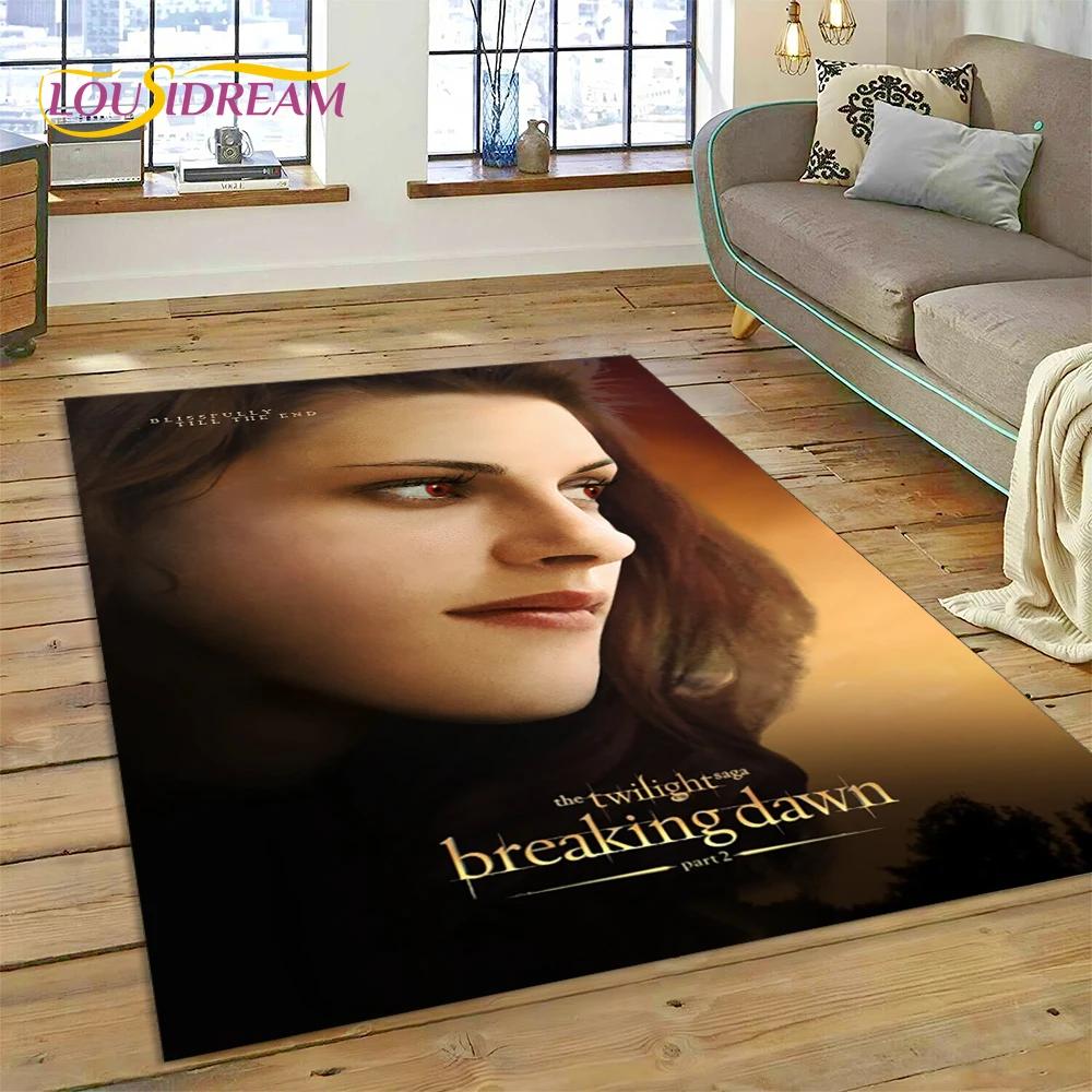 3D Saga Twilight Edward Bella Tapis Moquette pour Salon Chambre Décoration de Maison, Tapis de Sol Antidérapant Décoration pour Canapé Paillasson