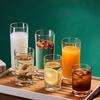 1pcs Advanced Style Multiple Capacity Juice Beverage Cups Het-resistant Round Transparent Glass Cups Hotel Restaurant Water Cups