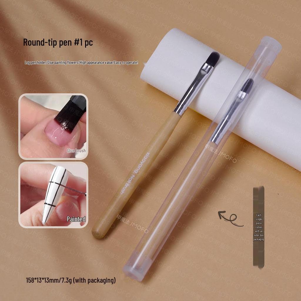 Nail Art Gel Application Brush - Square Round UV Gel Color Painting Tool