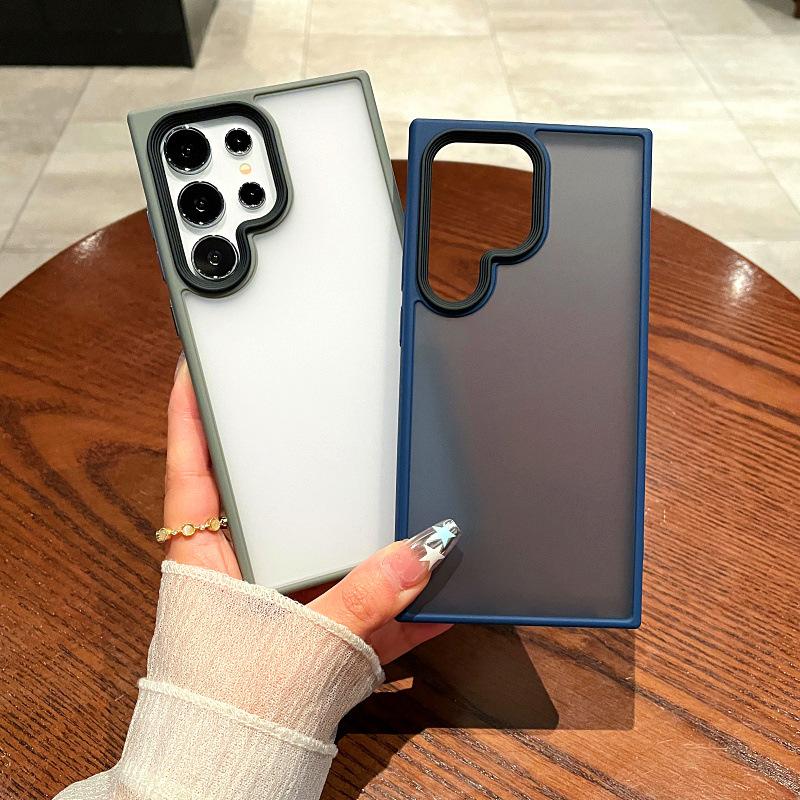 Suitable for Samsung S24 Ultra Mobile Phone Case Phantom Matte Transparent Galaxy S25 Full Inclusive Anti Fall S23 Protection Case