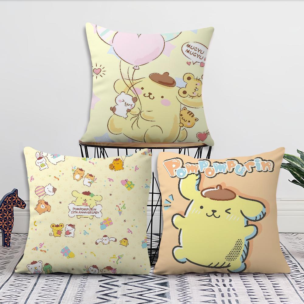 P-Pompompurin Cute Cushion Cover For Pillow Printing Sofa Decoration Home Car Room Coffee Shop Office Nordic Simplicity