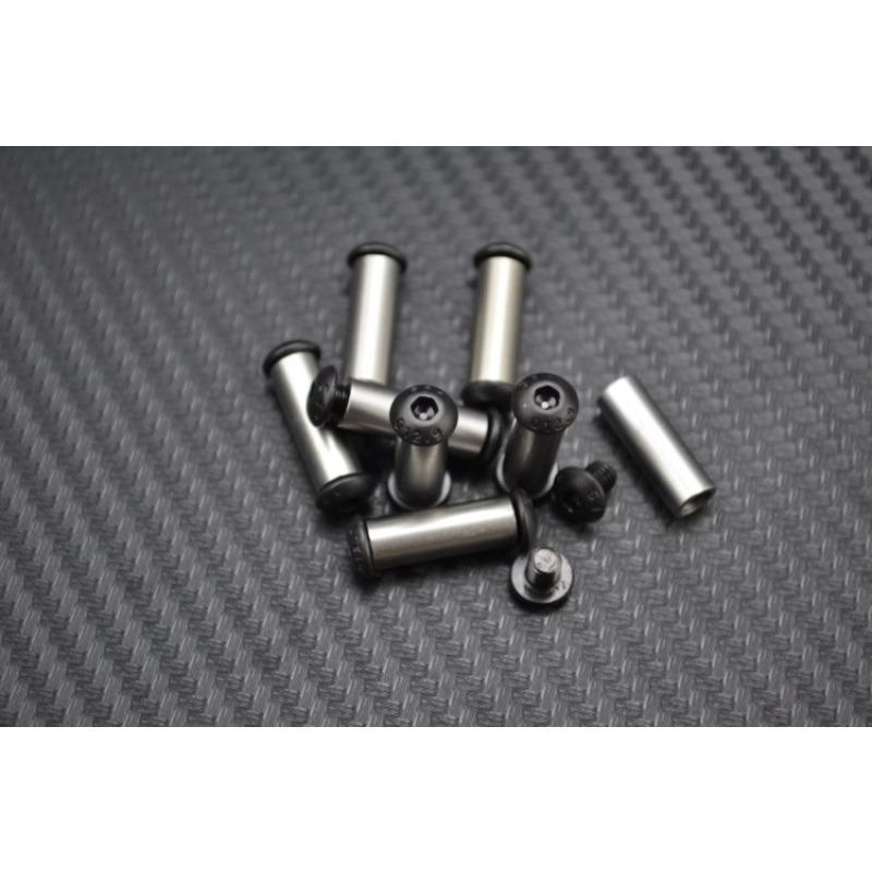 10 Sets/lot 12 Sizes DIN912 Alloy Steel Material 12.9 Grade Knife Handle M4 Thread Hexagonal Screws Locking Nail Spindle Rivet