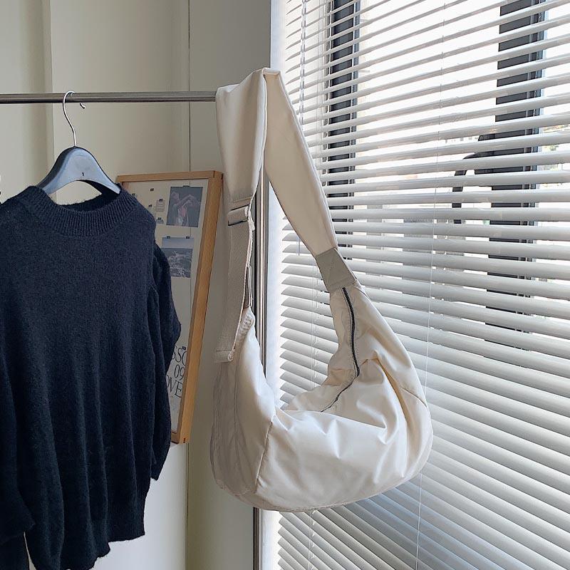 

Водонепроникна нейлонова сумка-кросбоді у стилі морі унісекс - Легка та універсальна сумка на плече для жінок Standard брудно-білий