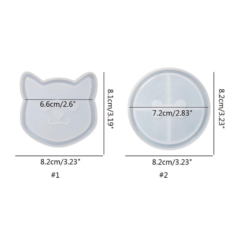 Niedliche Katzen Knochenform Untersetzer Harzformen Haustier Tassenunterlage Silikonform Hitzeschutzmatte Formen für Heimdekorationen Werkzeug