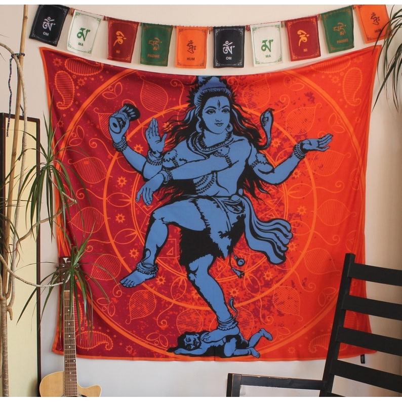 Shiva, the god of destruction, is delusional. tapestry 75x100 чёрный