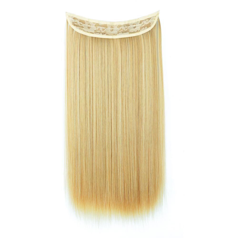 MERISIHAIR Blond deschis Extensii de păr lung și drept natural Fibră sintetică Purtare zilnică Cosplay Linie de pește invizibilă Postiță