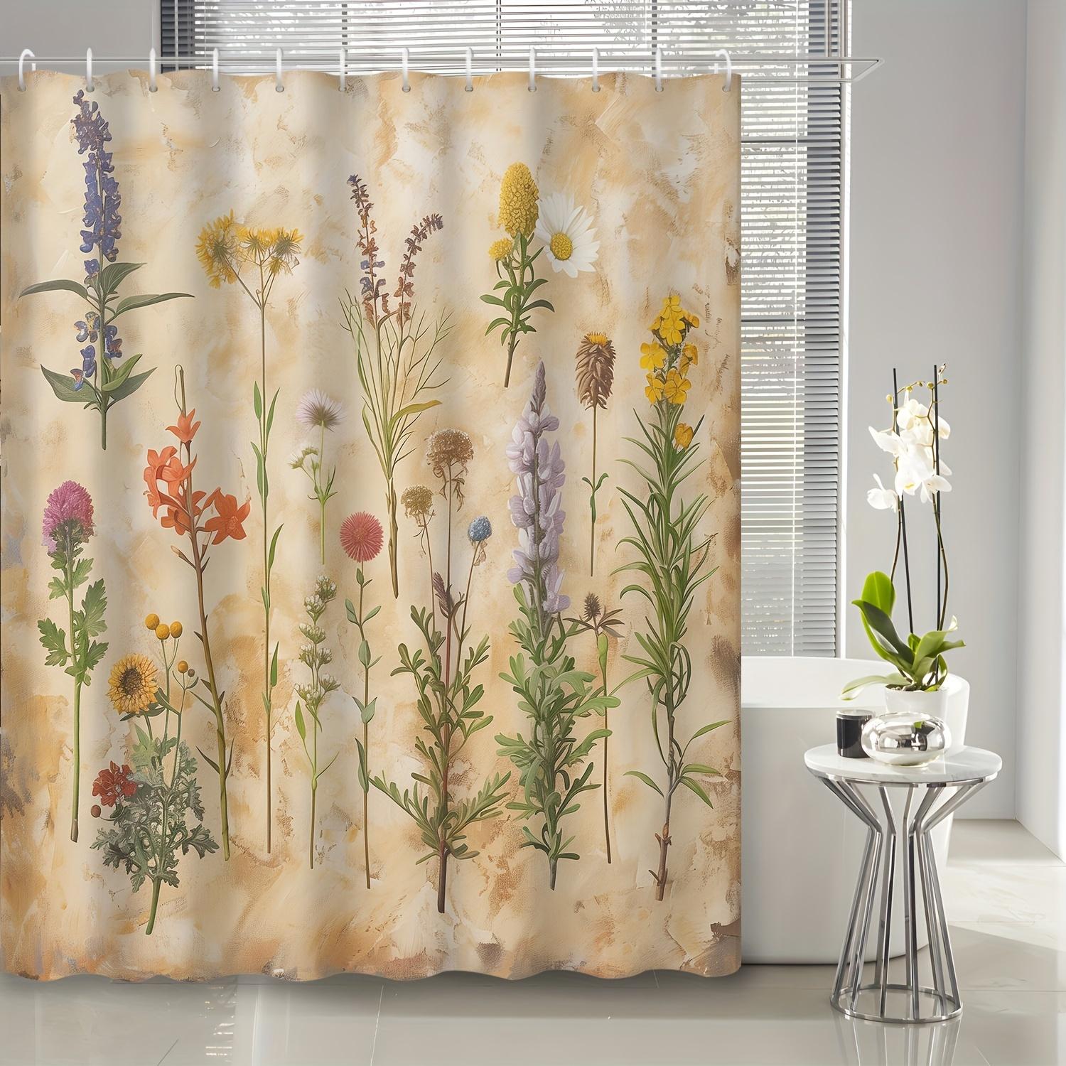 Vintage Botanical Shower Curtain - Lavender & Wildflowers W90XH180cm