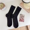 Female Spring and Summer Thin Style Pure Cotton Hemp Medium Tube Moon Cotton Socks