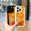 Phone Case: 2D flat, suitable for iPhone 18 17 16 15 14 13 Pro protective case, ice orange floral still life, perfect Christmas and Halloween holiday 