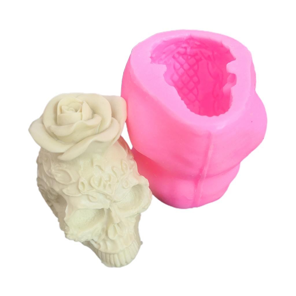 Flower Skull Decoration Silicone Mold Epoxy Resin DIY Decoration Making Soap 1