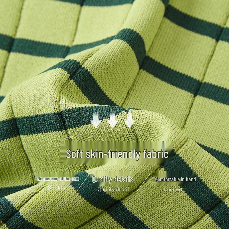 Demana French Style Striped Short Sleeve Knit Top