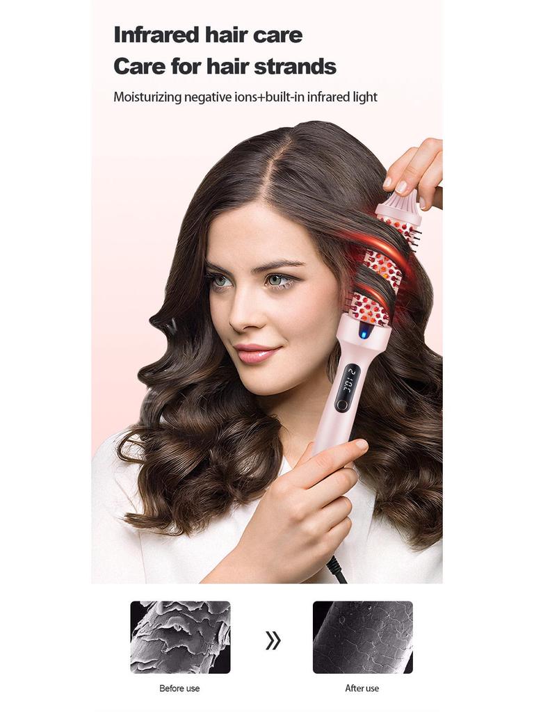 Infrared Hair Straightening & Curling Comb with Auto Power-Off for Short Hair