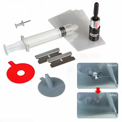 Kit de Resina para Reparación de Parabrisas de Coche Herramientas Restauración de Rotura Arañazo Parabrisas Pegatinas Protectoras Cuidado Limpiador de Vidrio Sin Rastro Lavado