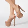 Fashion Women Shoes Sexy Peep Toe 17CM High Heels Modern Slippers for Women Platform Sandals Party Nightclub Stripper Shoe Zapatos Mujer