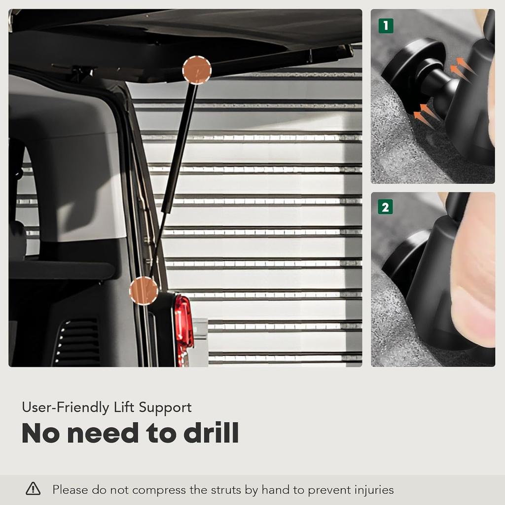 Set of 2 Hood Bonnet Lift Supports Replacement for Acura TL 2009-2014 Sedan Shock Struts Gas Springs