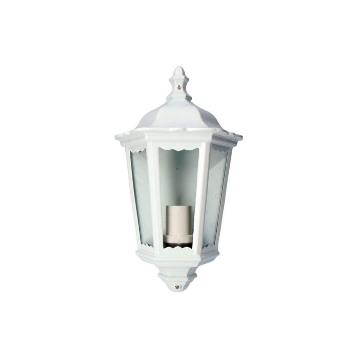 Applique En Aluminium Et Verre Ip44 E27 100w Couleur Blanche 25x12x43cm Modèle Milan Edm