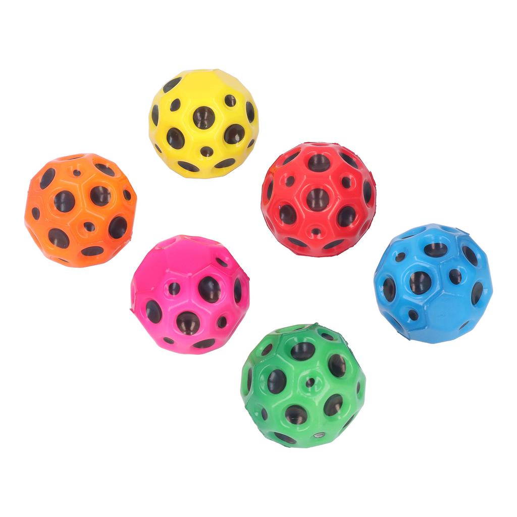 6pcs 7cm Bouncing Balls Colorful Cellular Improve Coordination Stress Relief PU Baby Ball Set