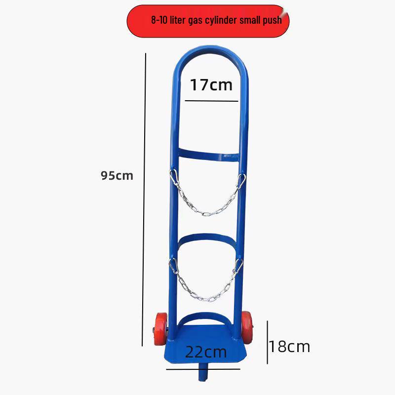 Thickened Oxygen Acetylene Gas Cylinder Hand Truck with Protective Cover and Effort-Saving Design, 40L Capacity.