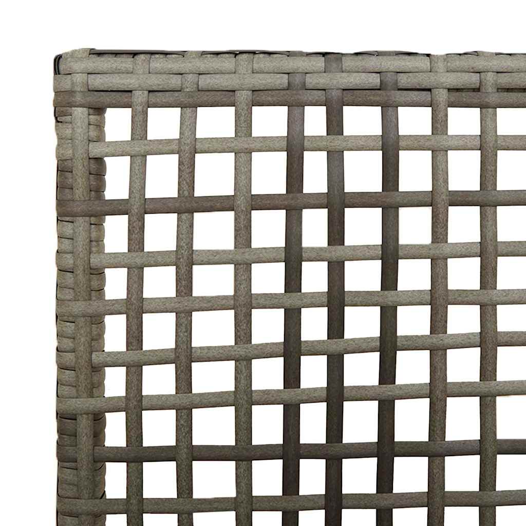 Garden Chair with Cushion 2 Pcs Gray 55 X 53 X 85 Cm Poly Rattan
