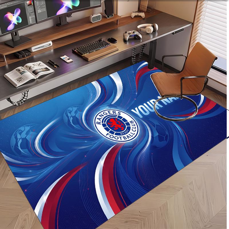 Personalized Crystal Velvet Carpet Rangers FC Pattern Non Slip Floor Rug